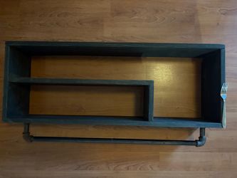 Industrial Style Wooden Shelf
