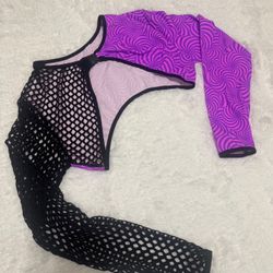 New 1xl purple black shrug jacket top festival rave raver nocturnal outfit shirt