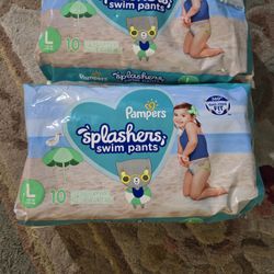 2 Packages Of Pampers Swim Pants SIze L