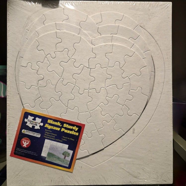 Heart Shaped Blank Puzzles