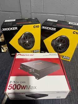 Car audio subs and amp