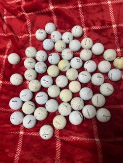 Golf balls and golf shoes