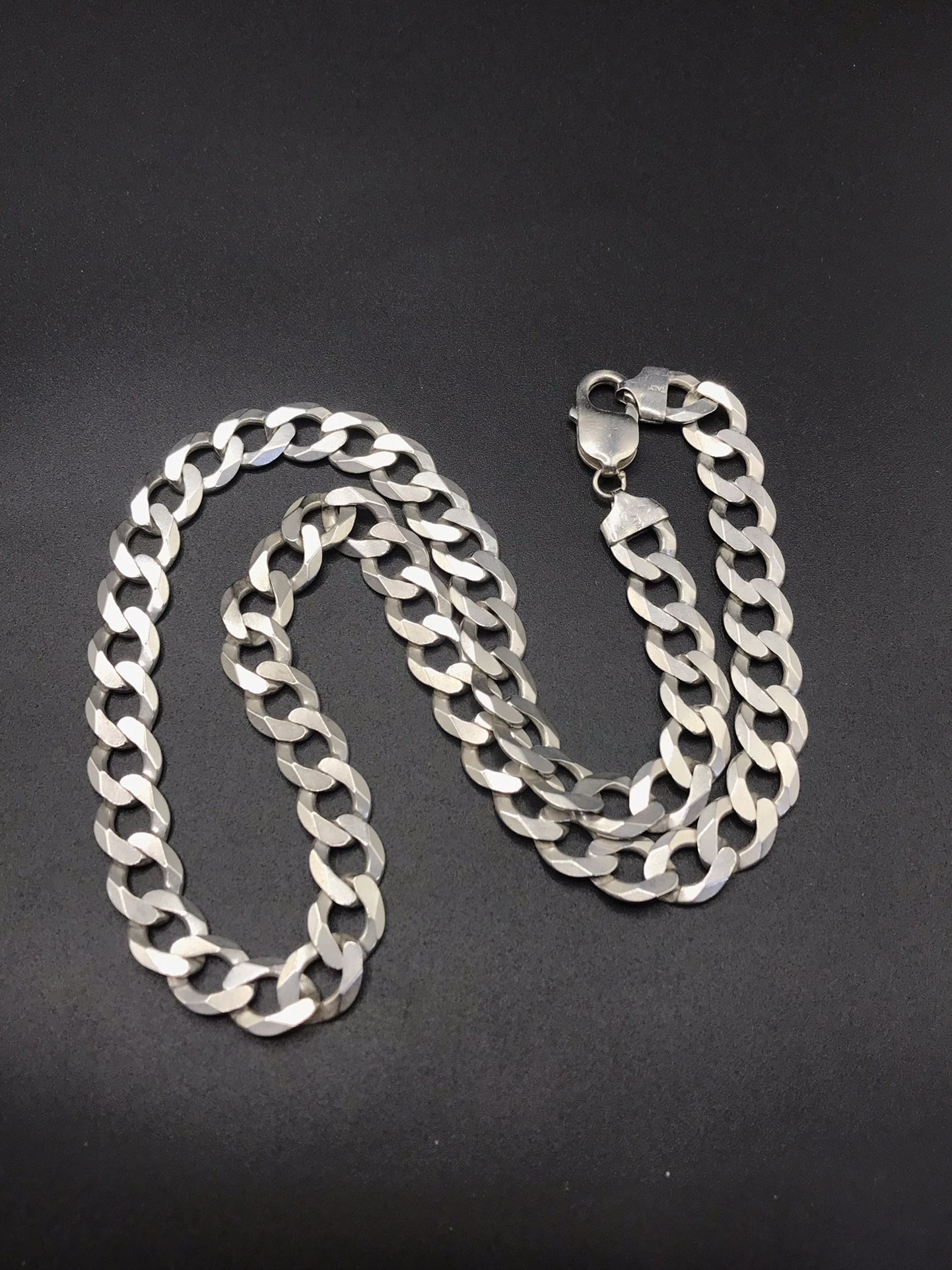 925 Sterling Silver Cuban Link ChainMen’s Necklace Size 20”