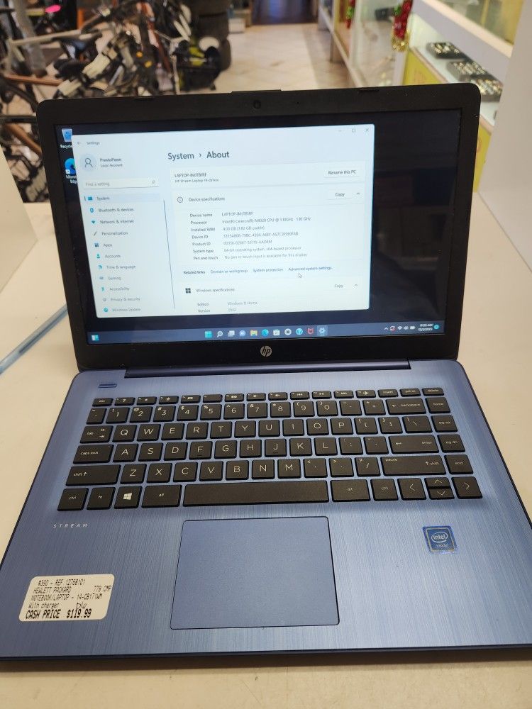 Hewlett-Packard Laptop With Charger