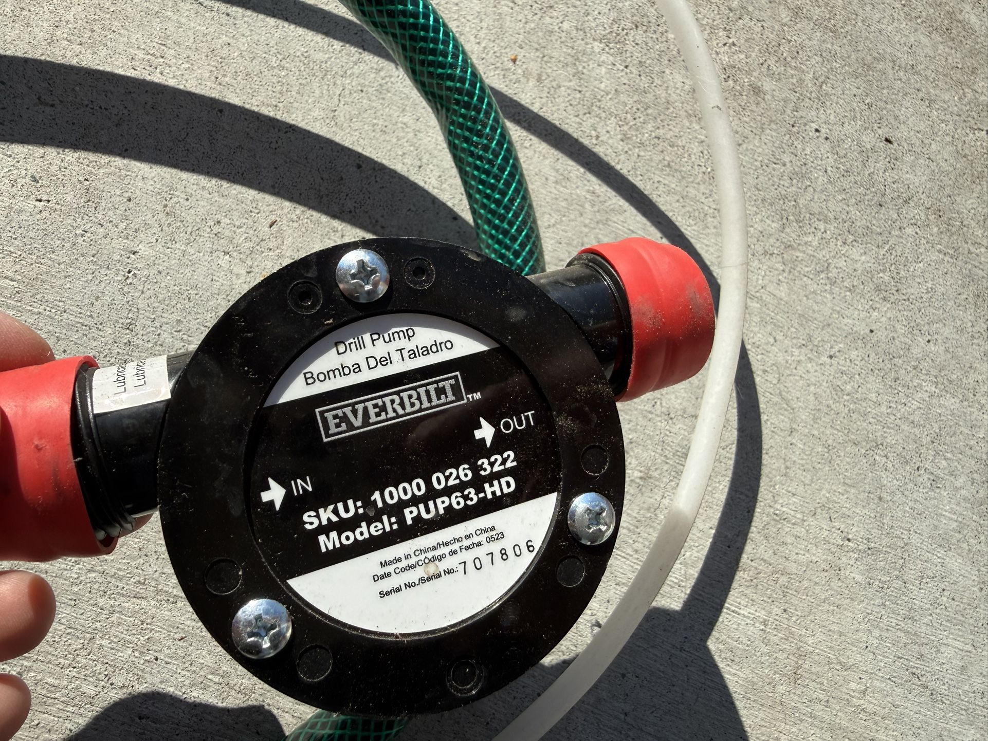 Everbilt Drill Pump (Model PUP63-HD) – Lightly Used