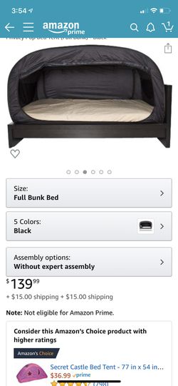Privacy Pop Full Bunk Bed in Black