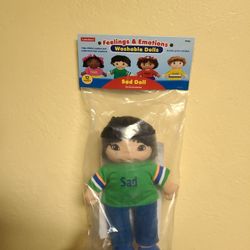 Lakeshore “Sad” Doll — Feelings & Emotions Washable Cloth Doll (12”)