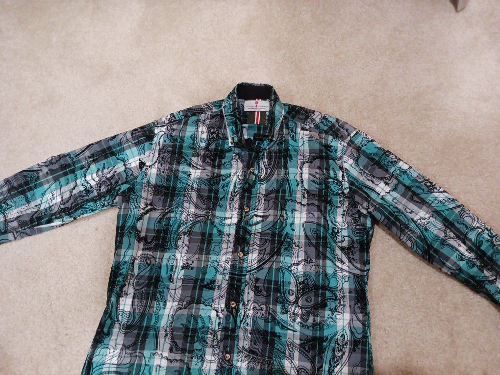 Luilly Men Platinum Company By London And Prestige Luxury Men's Long Sleeve Dress Shirt