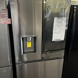 New Open Box Lg Mirrored Insta View French Style Stainless Steel Refrigerator 