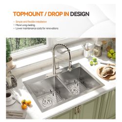 Stainless Steel Farmhouse Sink New Still In Box!