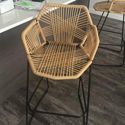 Bar stools rattan (2)