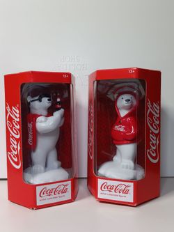 2  Coca-Cola Winter Collectible Figures
