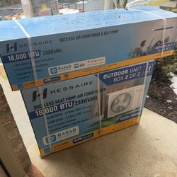 New 18,000 BTU Hessaire Minisplit
