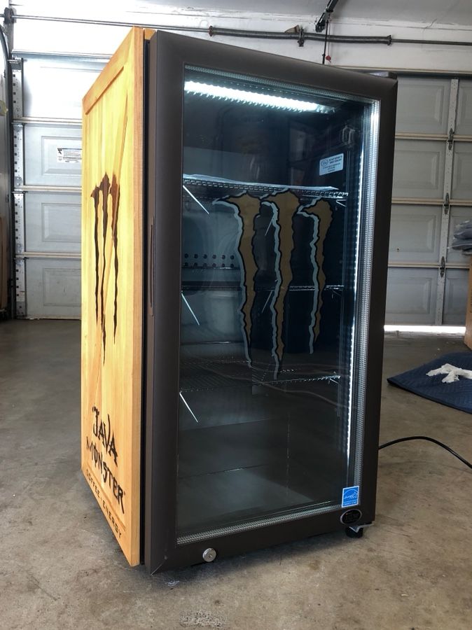 BRAND NEW MONSTER ENERGY DRINK JAVA MINI FRIDGE COOLER REFRIGERATOR RED
