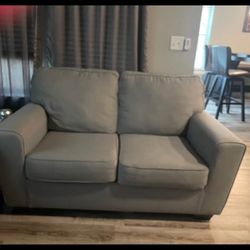 2 Grey couches-love Seat