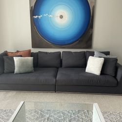 Sofa Grey Modani  120 Inch