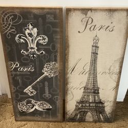 PARIS CANVAS PRINTS SET OF 2