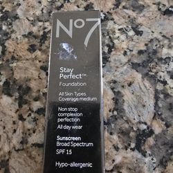 No7 Stay Perfect Foundation Chestnut Color New 