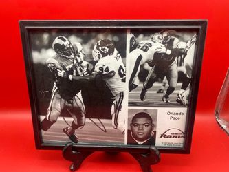 Orlando Pace 1997 Signed 8” x 10” Autograph Photo Rams HOF OSU Original NFL