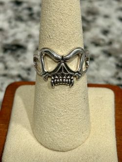 NEWS925 Sterling Silver Skull Ring
