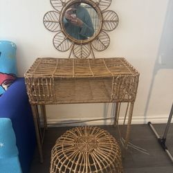 Kids Wicker Vanity 