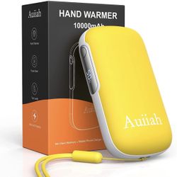 Hand Warmers Rechargeable 10000mAh, USB Electric Hand Warmer Portable Power Bank with 18W Fast-Charging, LED Display, Long Lasting Heat, Perfect for O