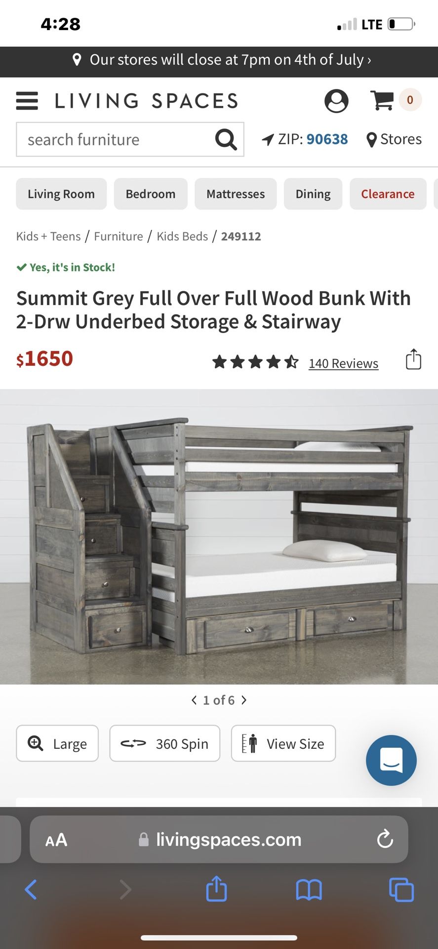 Full On Full Bunkbed With Storage