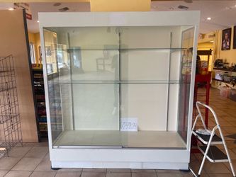 Large Glass Showcase • Commercial Glass Display Case 72” Retail Showcase Store Fixture