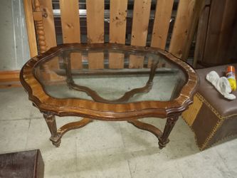 Wooden/glass coffee table