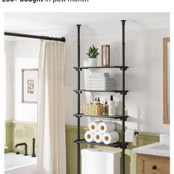 Adjustable Over The Toilet Storage Shelf, 4-Tier Ample Over Toilet Bathroom 