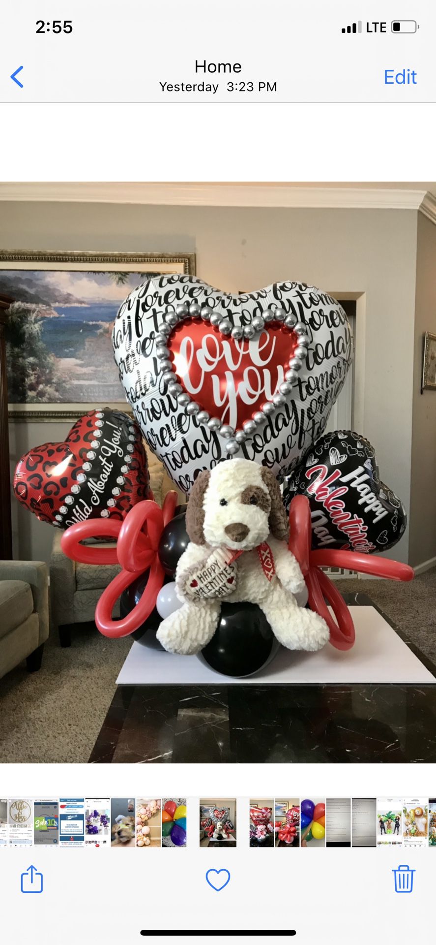 Balloon Bouquets For Valentines Starting Price $65