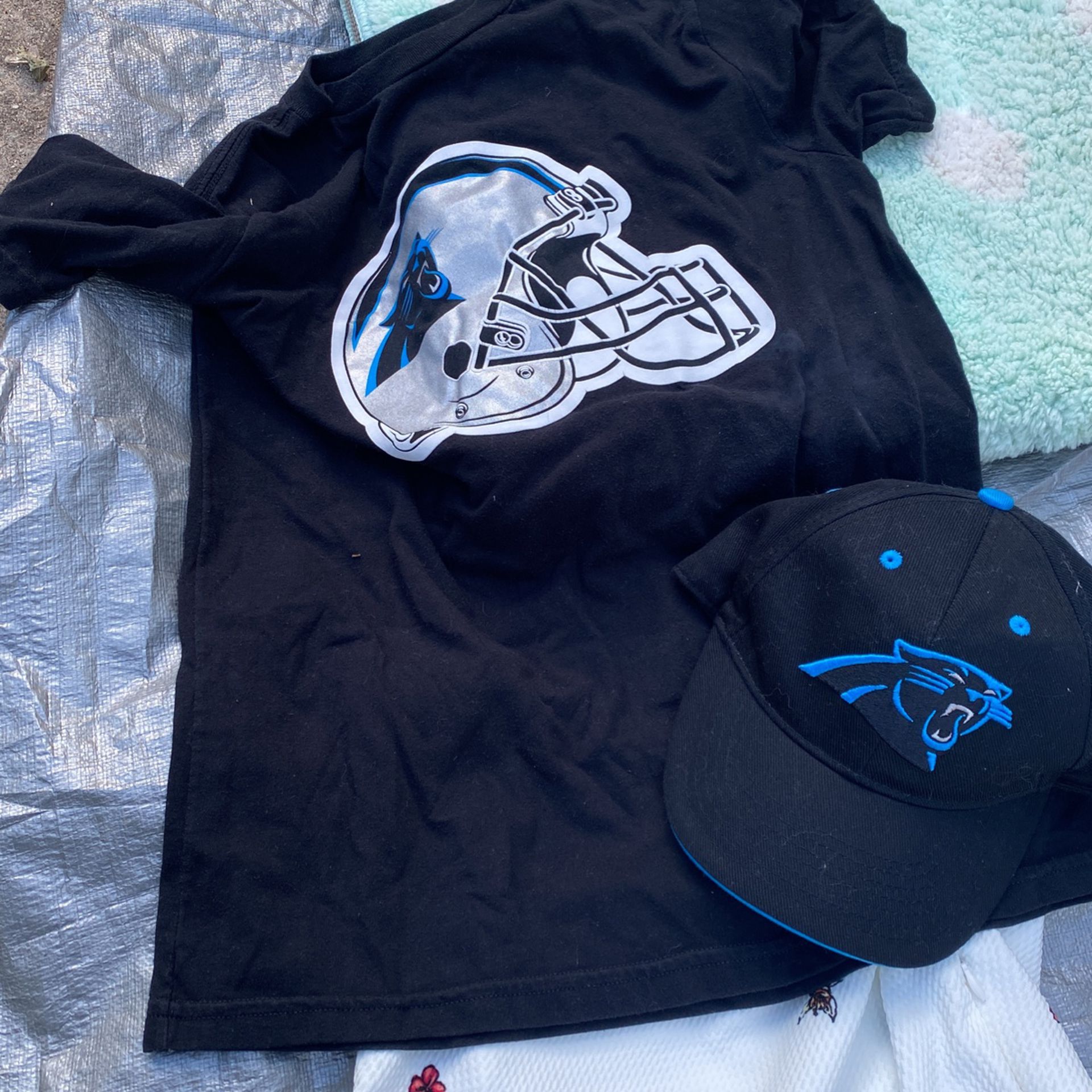 Panthers Kids Size Hat And Tshirt