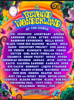 Beyond wonderland at the gorge