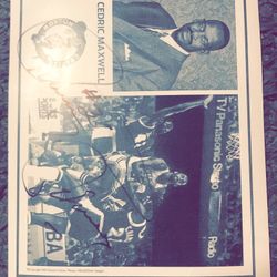 11”x 8 1/2” Of Cedric Maxwell Autographed