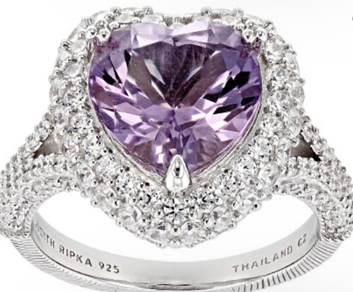 Judith Ripka Amethyst Romance Heart Ring