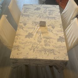 Glass Table With 4 Chairs