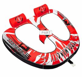 New Towable Tube for Boating 2-Person, Secure Cockpit Seating for Kids & Family Safety, Heavy-Duty Water Sport Towables Large Capacity with Quick Conn