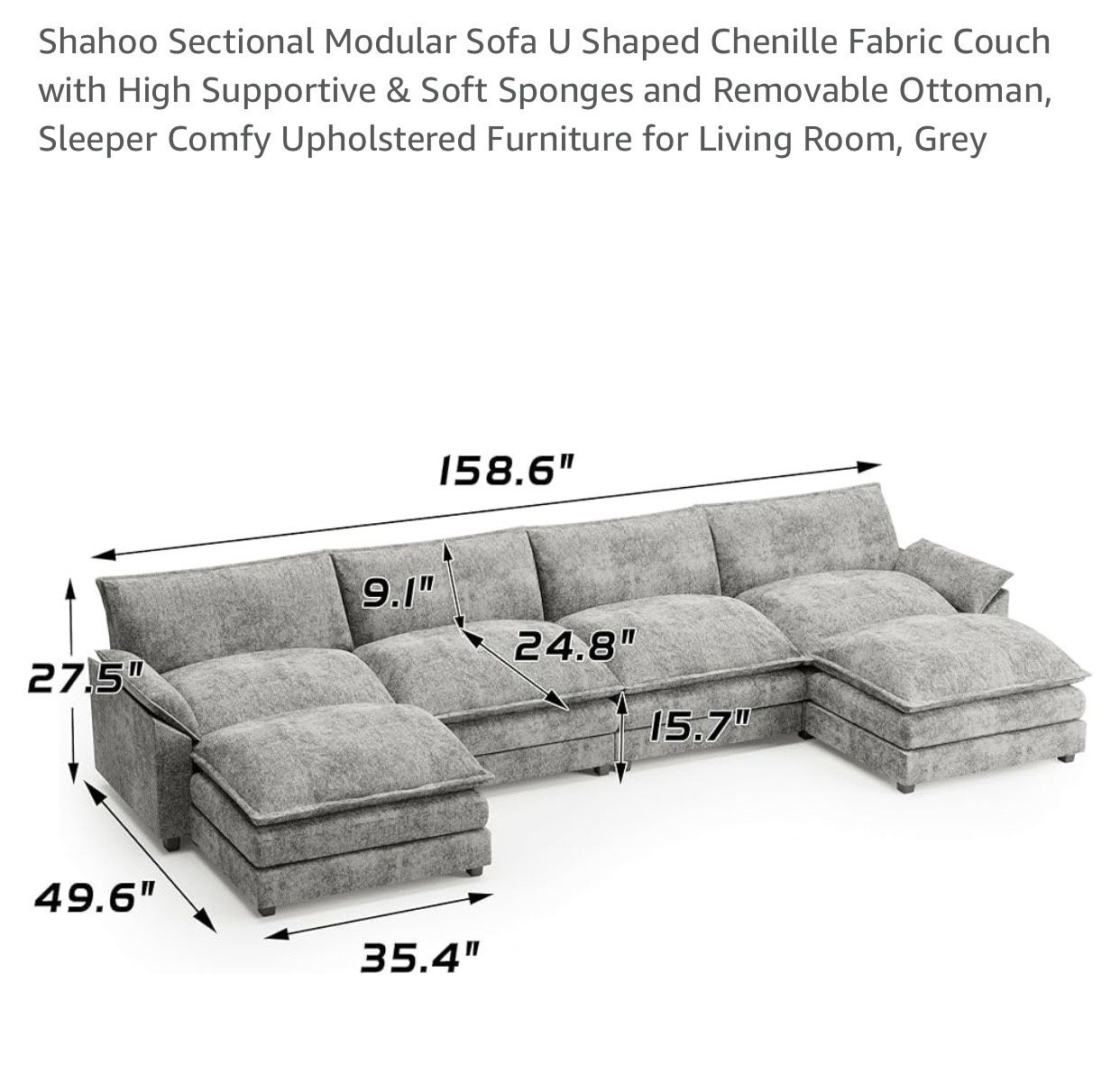 Large Grey Sofa