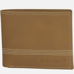 Timberland Tan Genuine Leather Billfold Wallet