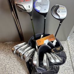 Mens RIGHT Handed Cleveland  Tour Action 12 pc set, with Orlimar Golf Bag