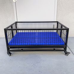 Brand New $100 Dog Whelping Cage 41” Kennel w/ Plastic Tray and Floor Grid 41x29x15 inches