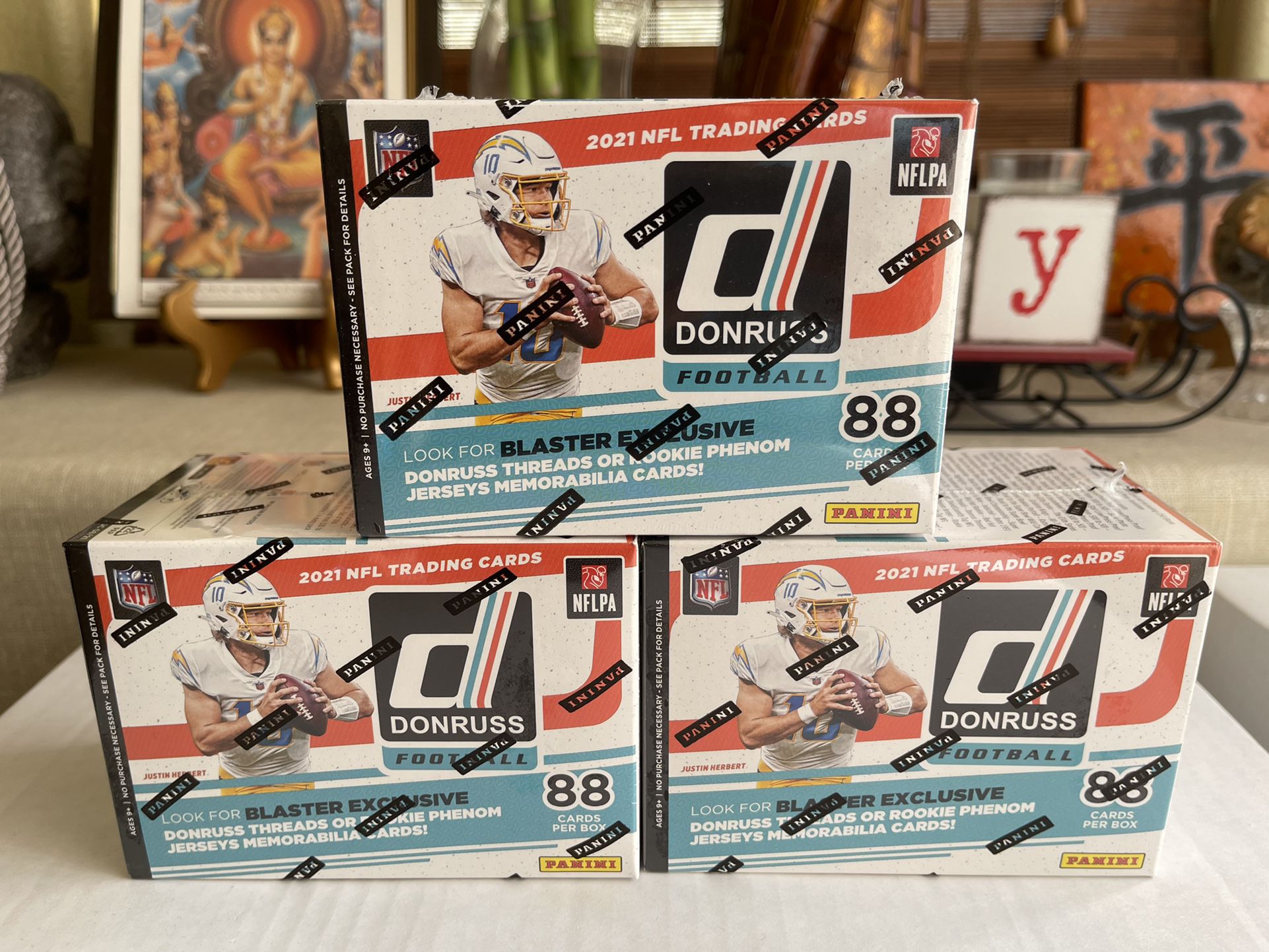 3x 2021 Panini Donruss NFL Blaster Box! Downtowns! Inserts! Optic Preview Holos!