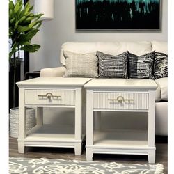 Beautiful Fluted End Tables Side Tables Bedside Tables 