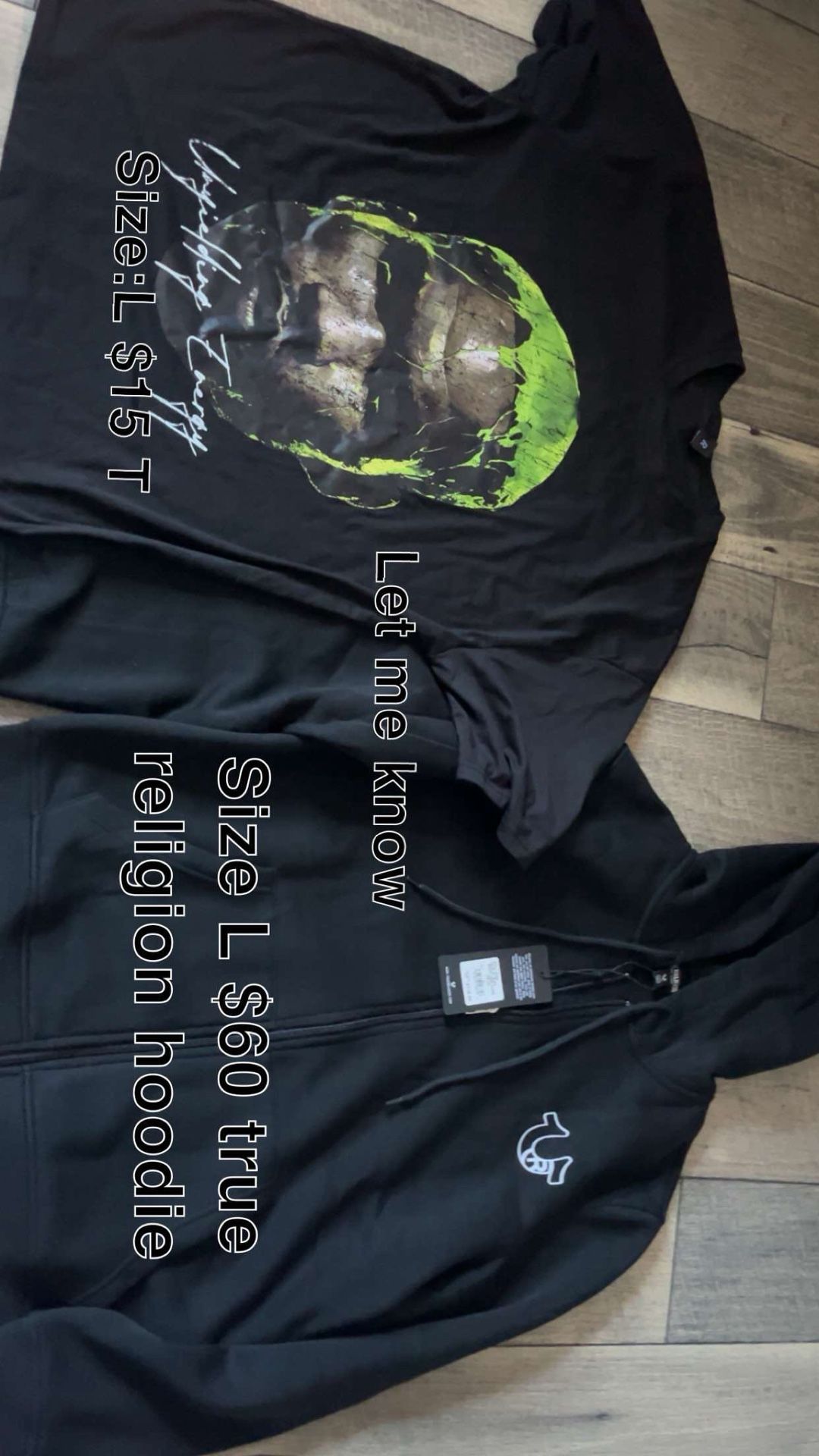 True Religion Hoodie Back And White 