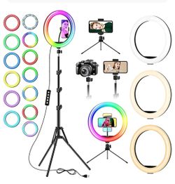 RGB Ring Light with Tripod Stand and Phone Holder