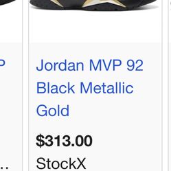 Black And Gold Jordan Mvp 92 just Came Out