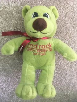 Plush Green Teddy Bear Red Rock Casino