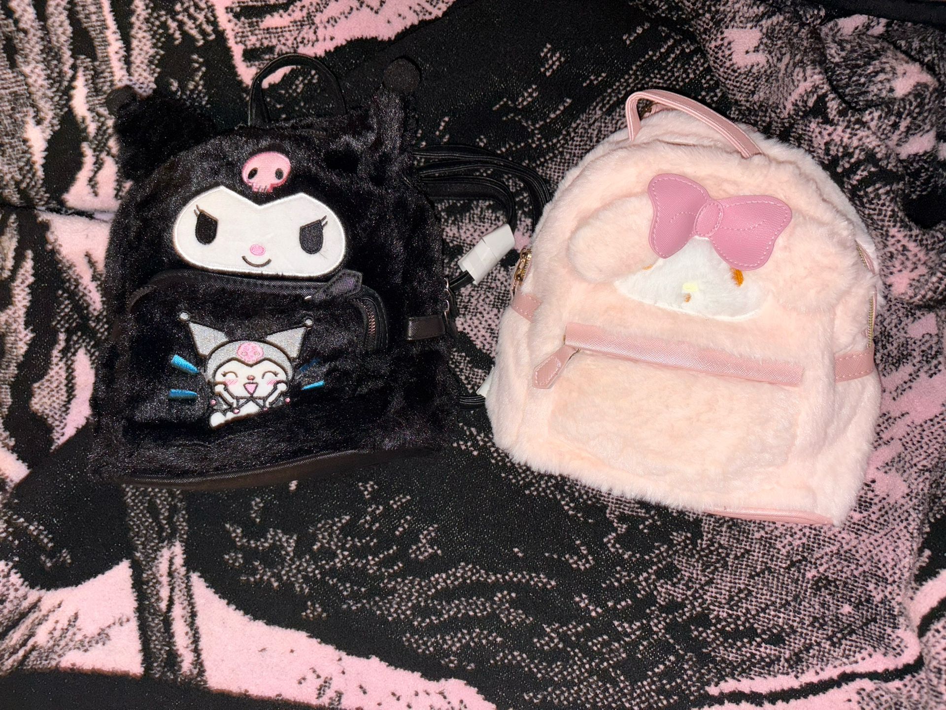 my melody and kuromi mini backpacks
