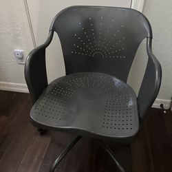 IKEA Desk Chair with Roller Blade Wheels Metal Dark Gray