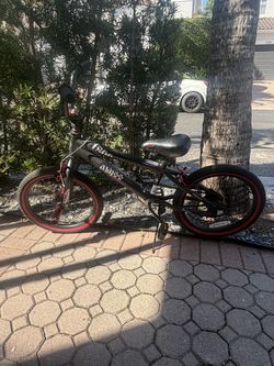Red/ gray bmx bike